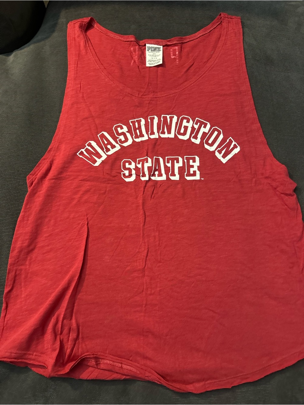 PINK Victoria's Secret Red Washington State Muscle Tank
